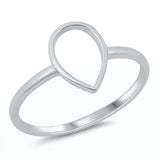 Sterling Silver High Polish Teardrop Ring