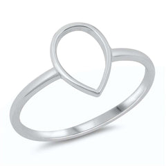 Sterling Silver High Polish Teardrop Ring