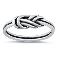 Load image into Gallery viewer, Sterling Silver Oxidized Knot Ring