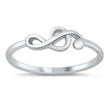Load image into Gallery viewer, Sterling Silver Rhodium Plated Treble Chef Ring