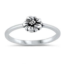 Load image into Gallery viewer, Sterling Silver Oxidized Flower Ring