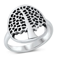 Sterling Silver Oxidized Tree Of Life Ring