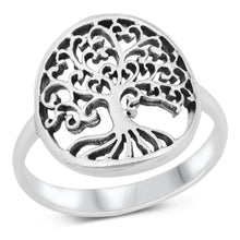 Load image into Gallery viewer, Sterling Silver Oxidized Tree Of Life Ring - silverdepot