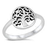 Sterling Silver Oxidized Tree Of Life Ring