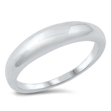 Load image into Gallery viewer, Sterling Silver Rhodium Plated Thin Dome Ring