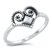 Load image into Gallery viewer, Sterling Silver Oxidized Heart Ring