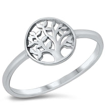 Load image into Gallery viewer, Sterling Silver Rhodium Plated Tree of Life Ring
