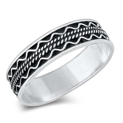 Sterling Silver Oxidized Handmade Bali Ring