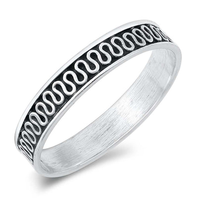 Sterling Silver Oxidized Bali Ring