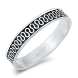 Sterling Silver Oxidized Bali Ring