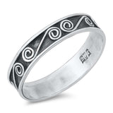 Sterling Silver Oxidized Plain Ring