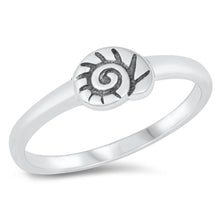 Load image into Gallery viewer, Sterling Silver Rhodium Plated Shell Ring - silverdepot