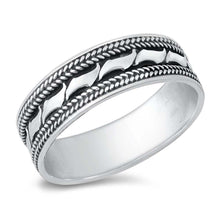 Load image into Gallery viewer, Sterling Silver Oxidized Bali Design Ring