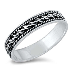 Sterling Silver Oxidized Bali Ring