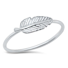 Load image into Gallery viewer, Sterling Silver High Polish Feather Ring