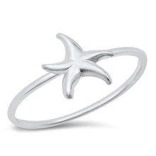 Load image into Gallery viewer, Sterling Silver High Polished Starfish Ring