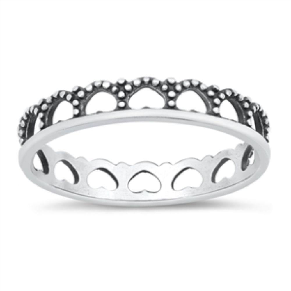 Sterling Silver Oxidized Bali Design Ring