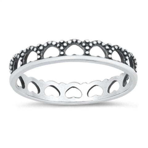 Sterling Silver Oxidized Bali Design Ring