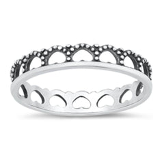 Sterling Silver Oxidized Bali Design Ring