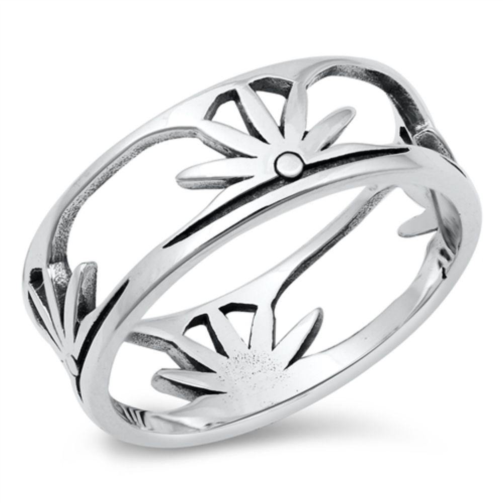 Sterling Silver Oxidized Sunrise Ring