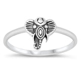 Sterling Silver Oxidized Elephant Ring