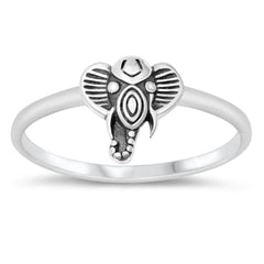 Sterling Silver Oxidized Elephant Ring