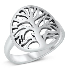 Load image into Gallery viewer, Sterling Silver Oxidized Tree Of Life Ring - silverdepot