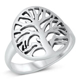 Sterling Silver Oxidized Tree Of Life Ring