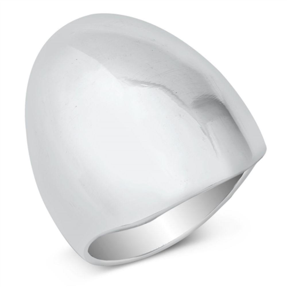 Sterling Silver Oxidized Dome Ring