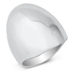 Sterling Silver Oxidized Dome Ring
