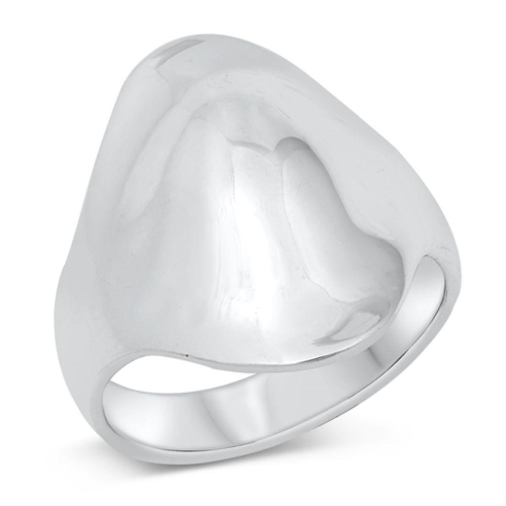 Sterling Silver Oxidized Dome Ring