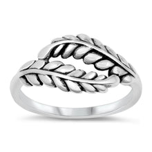 Load image into Gallery viewer, Sterling Silver Oxidized Leaves Ring - silverdepot