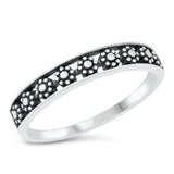 Sterling Silver Flowers Ring
