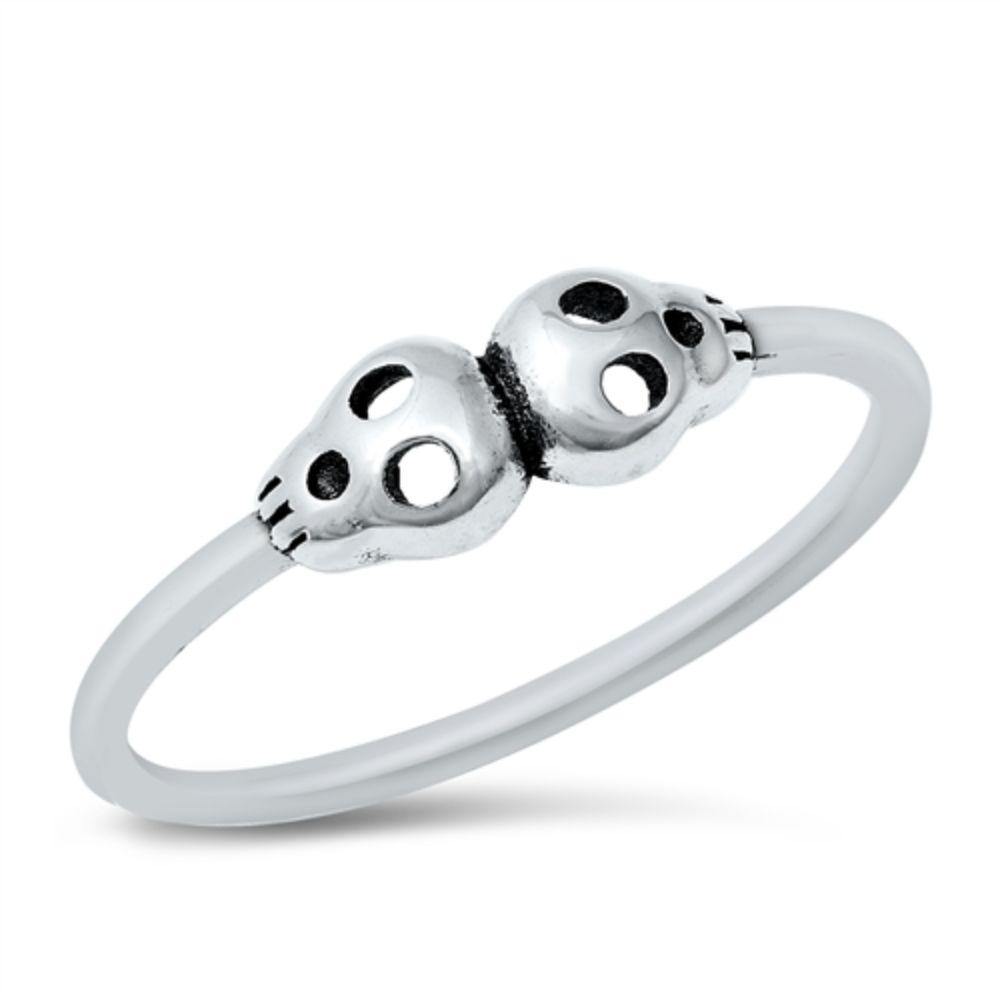 Sterling Silver Skulls Ring