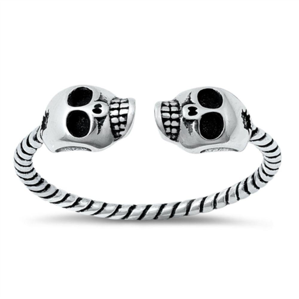 Sterling Silver Skulls Ring