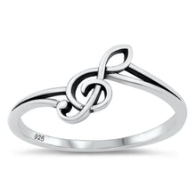 Load image into Gallery viewer, Sterling Silver Treble Clef Ring - silverdepot