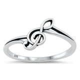 Sterling Silver Treble Clef Ring