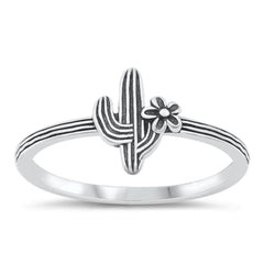 Sterling Silver Cactus Ring