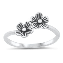 Load image into Gallery viewer, Sterling Silver Flowers Ring - silverdepot