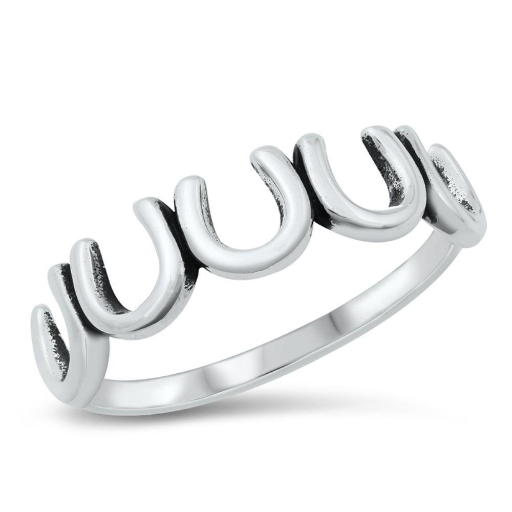 Sterling Silver Horseshoes Ring