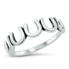 Load image into Gallery viewer, Sterling Silver Horseshoes Ring - silverdepot