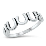 Sterling Silver Horseshoes Ring