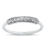 Sterling Silver Tree Print Ring
