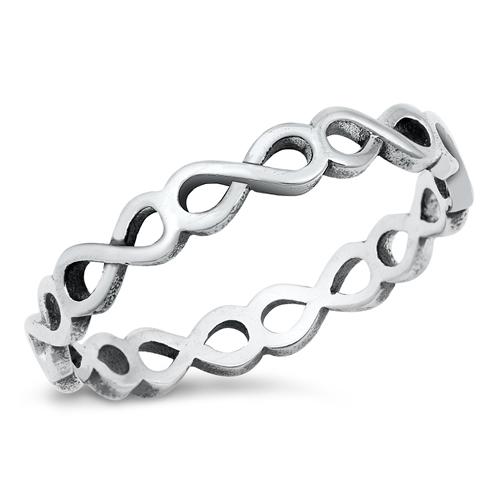 Sterling Silver Oxidized Infinity Band Ring