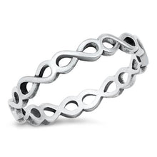 Load image into Gallery viewer, Sterling Silver Oxidized Infinity Band Ring