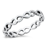 Sterling Silver Oxidized Infinity Band Ring