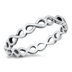 Sterling Silver Oxidized Infinity Band Ring