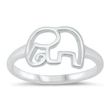 Load image into Gallery viewer, Sterling Silver High Polish Elephant  Ring