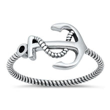 Load image into Gallery viewer, Sterling Silver Oxidized Anchor Ring