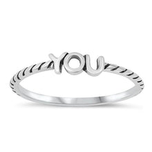 Load image into Gallery viewer, Sterling Silver Oxidized You Ring